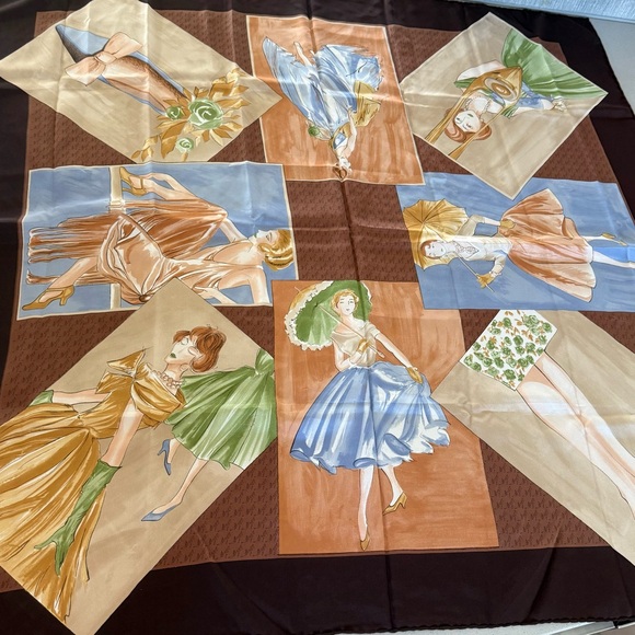 Bally vintage multicolor square print 100% silk scarf vintage EUC - Picture 11 of 15